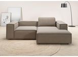 Ecksofa HOME AFFAIRE "Watertown, kompakte L-Form, 246 cm breite für kleinere Räume", grau (taupe), B:246cm H:68cm T:171cm, 100% Polyester, Sofas, Ecksofa, modernes Ecksofa mit Feincordbezug, platzsparend & bequem