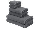 Handtuch Set BRUNO BANANI "Lana, Handtuch-Set in Premium Qualität 600g/m²", braun (rubber), 6 Stk., Frottier, Frottier, Obermaterial: 100% Baumwolle, Handtuch-Sets, Handtuch Set, hochwertig, weich, flauschige Qualität, 5 Jahre Garantie