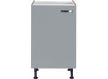 Spülenschrank KOCHSTATION "KS-Cara", grau (basaltgrau, basaltgrau), B:50cm H:87cm T:58,4cm, Schränke, Spülenschrank, Breite 50 cm
