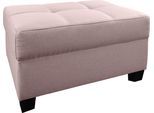 Polsterhocker DOMO COLLECTION "Florentina", rosa (flamingo), B:84cm H:47cm T:59cm, Struktur fein (100% Polyester);Luxus-Microfaser (100% Polyester);Luxus-Microfaser in Chenille-Optik (100% Polyester);Microvelour (100% Polyester);Webstoff (100% Polyester), Hocker, Polsterhocker