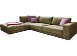 Ecksofa 3C CANDY "Enisa II L-Form", grün (oliv), B:325cm H:86cm T:222cm, Korpus/Basismaterial: 100% Polyester. Sitzfläche: 100% Polyester, Sofas, Ecksofa, bestehend aus Modulen, daher auch individuell aufstellbarbar