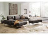 Ecksofa W.SCHILLIG "run, Designsofa mit tollem Sitzkomfort, bequem, L-Form", grau (antracite s37), B:319cm H:88cm T:178cm, Longlife Xtra-Leder Z73: Naturwalkleder der Luxusklasse aus den erlesensten Rohhäuten. Hautstärke 1, 1 – 1, 3 mm;ROHLEDER Jacquard-Flachgewebe Q2 W60 (63% Polyester, 37% Polyacryl);ROHLEDER Chenille-Flachgewebe Q2 W77 (68% Polyacryl, 32% Polyester);Stoff S37 (100% Polyester),