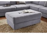Hocker SIT & MORE "Santorini", grau, B:99cm H:41cm T:65cm, Luxus-Microfaser (90% Polyester, 10% Polyamid);Struktur (100% Polyester);Luxus-Microfaser ALTARA NUBUCK (100% Polyester), Hocker, Hocker