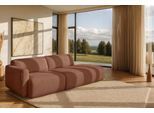 2-Sitzer HOME AFFAIRE "Myrland Kompaktsofa", rot (ginger), B:263cm H:72cm T:102cm, 100% PES, Sofas, 2-Sitzer, Breite 263 cm, Chenille, Easy Clean Stoff, mit Kaltschaum