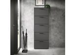 Schuhkommode HBZ "Sam Schuhkipper, Schuhschrank BxHxT 59x169x17 cm", grau (anthrazit, anthrazit), B:59cm H:169cm T:17cm, Holzwerkstoff, Sideboards, Schuhkommode, mit 5 Klappen