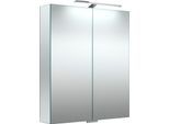 Spiegelschrank WELLTIME "G-Line", transparent, B:60,8cm H:70cm T:13cm, FSC-zertifizierter Holzwerkstoff, Schränke, Spiegelschrank, doppelseitig verspiegelt und mit verspiegelten Seitenwänden, Softclose