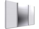 Kleiderschrank WIMEX "Mugano, Made in Germany, Lieferung bis in Deine Etage und Stellort", schwarz (weiß, griffe schwarz), B:360cm H:236cm T:65cm, Holzwerkstoff, Schränke, Kleiderschrank, 3 Schwebetüren, große Größen, mit oder ohne Spiegel, Metallgriffe