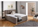 Boxbett HOME AFFAIRE "Olivet mit Bettkasten", braun (hellbraun), B:174cm L:230cm, Komplettbetten, Boxbett, in 4 Farben, 4 Breiten, 2 Matratzenarten, auch in Überlänge 220 cm