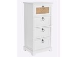 Kommode HEINE HOME, weiß, B:35cm H:75cm T:29cm, MDF, Massivholz, Sideboards, Kommode