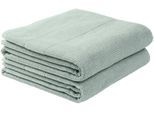 Duschtücher SCHIESSER "Turin aus 100% Baumwolle in dezenter Reiskornoptik", blau (hellpetrol), B:70cm L:140cm, Frottier, Frottier, Handtücher, Duschtücher, MADE IN GREEN by OEKO-TEX