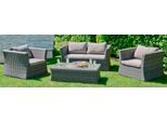 Gartenlounge-Set GARDEN PLEASURE "AVILA", grau (dunkelgrau), Sitzmöbel-Sets, Gartenlounge-Set