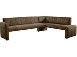 Essbank EXXPO - SOFA FASHION, braun (choccolate), B:265cm H:83cm T:199cm, Sitzbänke, Essbank, elegant und modern mit hohem Sitzkomfort