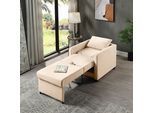 Relaxsessel "Jerry", beige (creme), B:74cm H:89cm T:89cm, ATLANTIC HOME COLLECTION, Sessel, Relaxsessel, mit Bettfunktion, als Gästebett und inkl. Kissen