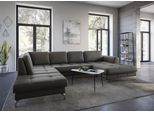 Wohnlandschaft SIT & MORE "Bendigo U-Form", braun (mokka), B:332cm H:84cm T:226cm, Sofas, Wohnlandschaft, inklusive Sitztiefenverstellung, Bodenfreiheit 12 cm, in 2 Fußfarben