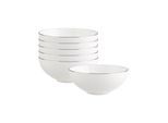 Schale VILLEROY & BOCH "Dessertschalen Anmut Platinum No. 1 ø 13 cm 6er Set weiß", weiß, Schüsseln, Schale