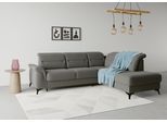 Ecksofa SIT & MORE "Sinatra L-Form", grau, B:251cm H:85cm T:220cm, 90% Polyester, 10% Polyamid, Sofas, Ecksofa, mit Ottomane, optional mit Kopfteilverstellung und Armteilfunktion