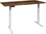 Schreibtisch MÄUSBACHER "Big System Office", weiß (weiß matt, texas oak, weiß matt, texas oak), B:160cm, Tische, Schreibtisch, Breite 160 cm, elektrisch höhenverstellbar