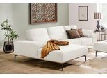 Ecksofa W.SCHILLIG "run, Designsofa mit tollem Sitzkomfort, bequem, L-Form", weiß (weiß z73), B:319cm H:88cm T:178cm, Longlife Xtra-Leder Z73: Naturwalkleder der Luxusklasse aus den erlesensten Rohhäuten. Hautstärke 1, 1 – 1, 3 mm;ROHLEDER Jacquard-Flachgewebe Q2 W60 (63% Polyester, 37% Polyacryl);ROHLEDER Chenille-Flachgewebe Q2 W77 (68% Polyacryl, 32% Polyester);Stoff S37 (100% Polyester), Sofas