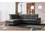 Ecksofa SIT & MORE "Astoria L-Form", grau, B:256cm H:91cm T:225cm, 100% Polyester, Sofas, Ecksofa, wahlweise mit motorischer Relaxfunktion