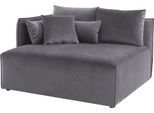 Ottomane OTTO HOME "Nöre", grau, B:138cm H:86cm T:128cm, 100% Polyester, Sofas, Ottomane, kurzes Lounge-Modul - zum Zusammenstellen, Breite 138 cm, Tiefe 128 cm