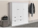 Wäscheschrank OTTO HOME "Motala", weiß, B:122cm H:130cm T:35cm, Holzwerkstoff, Schränke, Wäscheschrank, mit 2 große Schubladen, Breite 122 cm, Höhe 130 cm
