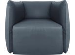 Sessel EGOITALIANO "Ludo Loungesessel, Designsessel, Clubsessel, elegant und zeitlos", grau (smoke), B:80cm H:68cm T:80cm, Leder »BULL« (echtes Rindsleder). Geschliffenes, pigmentiertes und behandeltes Rindsleder mit einer Dicke von 1, 3-1, 5 mm. Dieses Leder zeigt eine ziemlich weiche Hand mit einem halb undurchsichtigen Aussehen. Es handelt sich um ein geschütztes Leder. Eine leichte Deckschicht