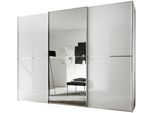 Schwebetürenschrank STAUD "Sinfonie Plus, edles Design in hochwertiger Qualität, Made in Germany", weiß (alpinweißglas), B:298cm H:240cm T:68cm, Holzwerkstoff, Schränke, Schwebetürenschrank, Mit kombinierter Glas-Spiegel-Front, viele Varianten