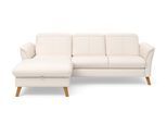 Ecksofa SIT & MORE "Romero L-Form", beige (creme), B:245cm H:91cm T:178cm, 100% Polyester, Sofas, Ecksofa, wahlweise mit oder ohne Relax-Funktion, Bettfunktion, Bettkasten