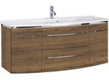 Waschtisch SAPHIR "3040", braun (eiche struktur braun, eiche struktur braun), B:122cm H:90cm T:48cm, Waschtische, Waschtisch, Breite 122 cm