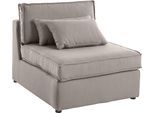 Sofa-Mittelelement OTTO HOME "Florid", beige, B:80cm H:75cm T:100cm, Baumwollmix (60% Baumwolle/40% Leinen);Struktur fein (100% Polyester);Samtoptik (100% Polyester);Samtvelours (100% Polyester);Struktur (100% Polyester);Struktur recycelt (100% recyceltes Polyester), Polsterelemente, Sofa-Mittelelement, als Teil eines Modulsofas,, fester Sitzkomfort, auch in Cord