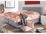 Boxspringbett, grau (hellgrau), B:105cm L:212cm, Bezug Kaltschaum-Topper: 100% Polyester, beidseitig mit Klimafaser versteppt. Abnehmbar und bei 40 C waschbar.;Bezug Kopfteil und seitliche Unterboxen: feiner Strukturstoff aus 77% Polyester, 23% Viskose.;Bezug Obermatratze: 100% Polyester, WESTFALIA SCHLAFKOMFORT, Komplettbetten, Boxspringbett