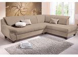 Ecksofa HOME AFFAIRE "Yesterday zeitlos und elegant, bequeme Armlehnen, L-Form", beige (natur), B:254cm H:80cm T:186cm, Struktur (100% Polyester);Primabelle-Microfaser (100% Polyester);Antikleder-Optik Melrose (100% Polyester), Sofas, Ecksofa, Microfaser, natur