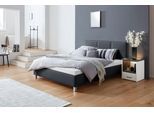 Polsterbett, schwarz, B:170cm H:98cm L:210cm, Bezug Bett: 100% Polyurethan;Bonnell-Federkernmatratze: 51% Polypropylen, 39% Polyester, 10% Baumwolle;Kaltschaummatratze: 100% Polyester, Bezug abnehm- und waschbar bis 60C, WESTFALIA SCHLAFKOMFORT, Betten, Polsterbett