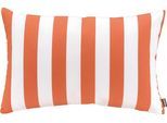 Dekokissen H.O.C.K. "Classic Streifen Outdoor", orange (orange, gestreift), B:40cm H:10cm L:60cm, Polyacryl (dralon), Dekokissen_Sitzkissen_Kissenhüllen, Dekokissen, Kissenhülle mit Füllung, 1 Stück