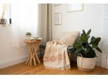 Wohndecke KAYOOM "Bohist 225", rosa, creme, B:130cm L:170cm, Baumwolle, Wolle, Wohndecken, Wohndecke