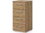 Schubkastenkommode "Henderson", braun (eiche artisan), B:40cm H:81cm T:42cm, Holzwerkstoff, SET ONE BY MUSTERRING, Sideboards, Schubkastenkommode, mit 4 Schubladen inkl. Selbsteinzug und Dämpfung