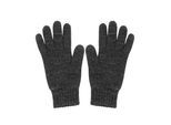 Strickhandschuhe MAXIMO, Jungen, Gr. 2, grau (carbon, meliert), Strick, Wolle, meliert, unifarben, Handschuhe Strickhandschuhe, Fingerhandschuhe, Wolle, wärmend, atmungsaktiv, basic, bequem