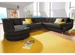 Wohnlandschaft TRENDMANUFAKTUR "Rondo, U-Form", braun, B:320cm H:85cm T:94cm, Softlux-Kunstleder;Primabelle-Microfaser;NaturLeder (handschuhweiches Rindsleder in Sitz und Rücken mit SOFTLUX-Kunstleder als Korpus-Bezug);Struktur (23% Polyacryl, 77% Polyester), Sofas, Wohnlandschaft, inkl.Federkern, wahlweise mit Bettfunktion
