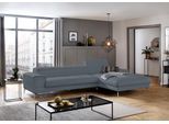 Ecksofa W.SCHILLIG "piedroo, Designsofa mit tollem Sitzkomfort, elegant und bequem, L-Form", blau (blau z69), B:343cm H:70cm T:193cm, Longlife Xtra-Leder Z69: Das feinnarbige, gedeckte Softleder Z69 besticht durch seine außergewöhnliche Weichheit im trendigen »Vintage-Look«, Hautstärke 0, 9 - 1, 1 mm, Sofas, Ecksofa, Kopfteilverstellung, wahlweise mit Sitztiefenverstellung, Breite 343cm