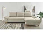 Ecksofa HOME AFFAIRE "City/Giron, L-Form", beige, B:284cm H:104cm T:166cm, 100% PES;Schwer entflammbar (BS 5852-0/ EN 1021-1);Gramatur 370g/ qm +/- 5%, Sofas, Ecksofa, verstellbare Armlehnen mit Rasterfunktion