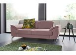 2-Sitzer SIT & MORE "Percy", lila (flieder), B:197cm H:77cm T:112cm, Sofas, 2-Sitzer, 12 cm Fußhöhe, Sitztiefenverstellung, wahlweise Kopfteilverstellung