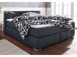 Boxspringbett HOME AFFAIRE "Chelles", grau (anthrazit), B:187cm L:225cm, Samtoptik (100% Polyester);Bezug der Spiegelfläche Matratzendrell aus 100% Polyester;Struktur fein 100% Polyester), Komplettbetten, Boxspringbett, inkl. Kaltschaumtopper, in 5 Breiten und 3 Matratzenarten