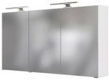 Spiegelschrank WELLTIME "Matera", weiß, B:120cm H:64cm T:20cm, Holzwerkstoff, Schränke, Spiegelschrank, Breite 120 cm, mit 6 verstellbaren Glasböden