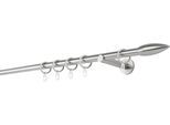 Gardinenstange MYDECO "20mm Cardo Wandträger 12 cm", silber (edelstahlfarben), L:230cm, Gardinenstangen, Gardinenstange