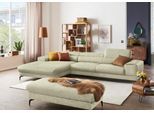 Ecksofa W.SCHILLIG "piedroo, Designsofa mit tollem Sitzkomfort, bequem und elegant, L-Form", beige (sahara s37), B:343cm H:70cm T:193cm, Stoff S37 (100% Polyester): Luxus-Microfaser in Lederoptik, Sofas, Ecksofa, Kopfteilverstellung, wahlweise mit Sitztiefenverstellung, Breite 343cm