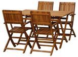 Garten-Essgruppe SIENA GARDEN "Falun SET", beige (natur), Sitzmöbel-Sets, Garten-Essgruppe