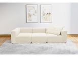 3-Sitzer HOME AFFAIRE "Utvik bestehend aus 2 Eck- und 1 Mittelelement", beige (creme), B:301cm H:69cm T:108cm, 100% Polyester, Sofas, 3-Sitzer, einzelne Module für individuelle Zusammenstellung
