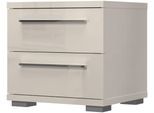 Nachtkommode OTTO HOME "Piano, Nachttisch aus FSC-zertifiziertem Holzwerkstoff, Made in Europe", beige (beige hochglanz), B:45cm H:43cm T:40cm, Holzwerkstoff, Sideboards, Nachtkommode, UV lackiert, hochglänzend, Soft-Close Funktion, 2 oder 3 Schubladen