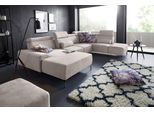 Wohnlandschaft SIT & MORE "Gizeh U-Form", beige (elfenbein), B:340cm T:230cm, Sofas, Wohnlandschaft, 15 cm Fußhöhe, inklusive Sitztiefenverstellung und Kopfteilverstellung