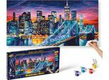 Malen nach Zahlen SCHIPPER "Meisterklasse Breitformat - Manhattan bei Nacht", bunt, Malvorlagen, KinderB:80cm H:40cm, Malen nach Zahlen, Made in Germany, B:80cm H:40cm